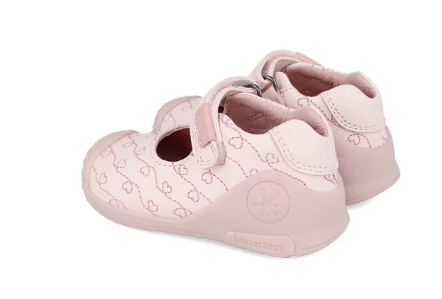 Pantofi copii fete din piele Biomecanics, Roz - 241100-A779 [2]