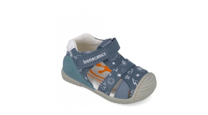 Sandale copii baieti din piele Biomecanics, Albastru - 252116-A556 [3]