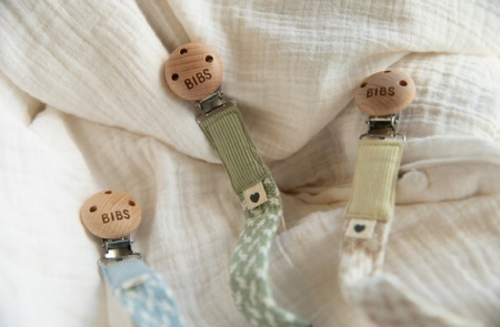 Bibs - Lantisor clip pentru suzeta, Baby Blue/Ivory [1]