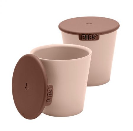 Diversificare - BIBS - Set 2 pahare pentru bebe, Blush