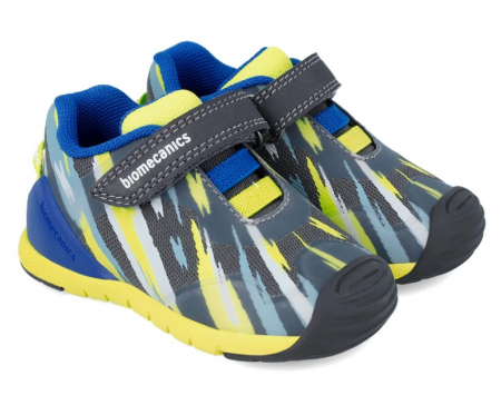 Primii pasi - Pantofi sport baieti, Biomecanics, albastri, 241141-A790