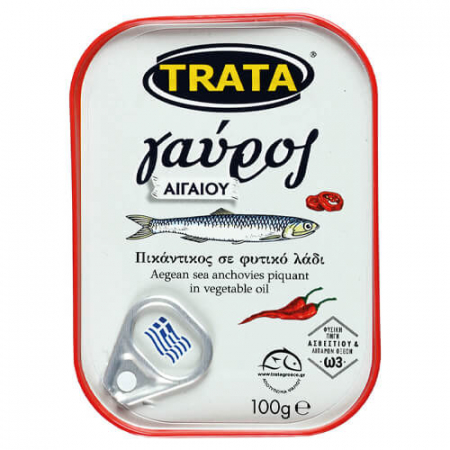 Conserve - Anshoa in ulei vegetal picanta 100Gr