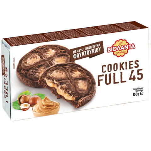 Produse Vegane - Biscuiți Cu Cacao Umpluți Cu Unt De Alune 150 Gr