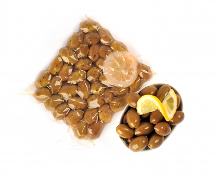 Masline Verzi Cu Lamaie și Oregano 250Gr Masline Manastiresti - Masline Verzi Cu Lamaie și Oregano 250Gr