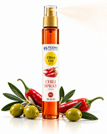 Ulei de Masline - Ulei de masline aromat(chilli) cu pulverizator 50 Ml