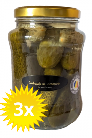 Muraturi si sosuri - Pachet 3 borcane Castraveți murați în saramură