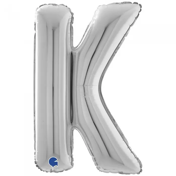 Balon Folie Litera K Argintiu 66 cm [1]