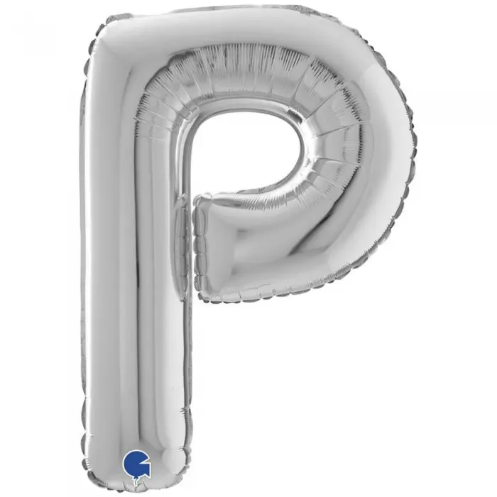 Balon Folie Litera P Argintiu 66 cm [1]