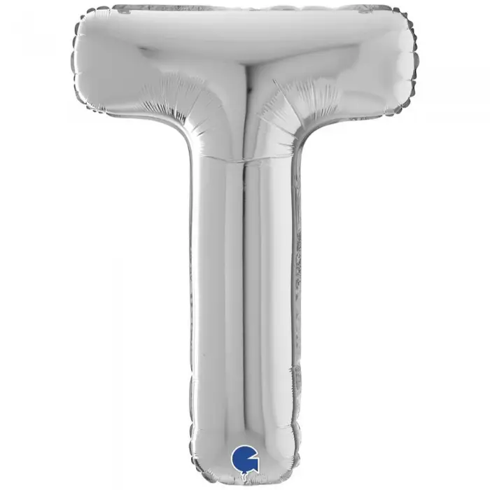 Balon Folie Litera T Argintiu 66 cm [1]