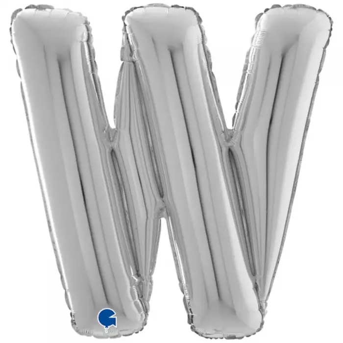 Balon Folie Litera W Argintiu 66 cm [1]