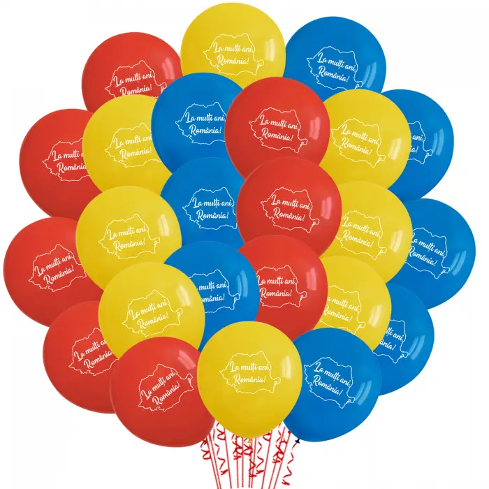 Ziua Națională a României - 50 Baloane cu Heliu Tricolor