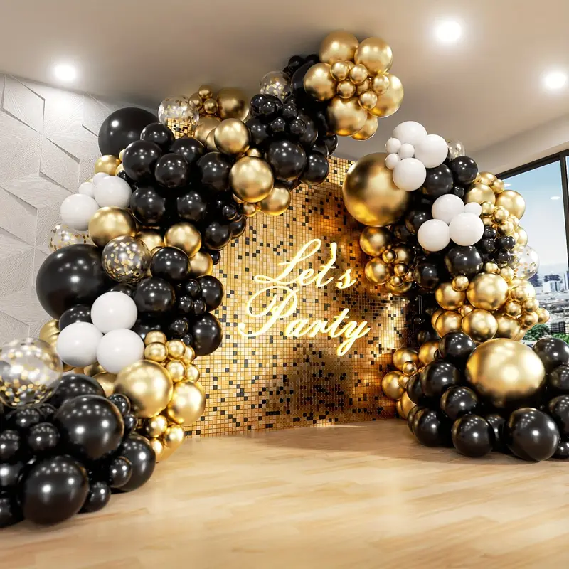 Decorațiuni - Arcadă de Baloane Gold Black pentru Petrecere