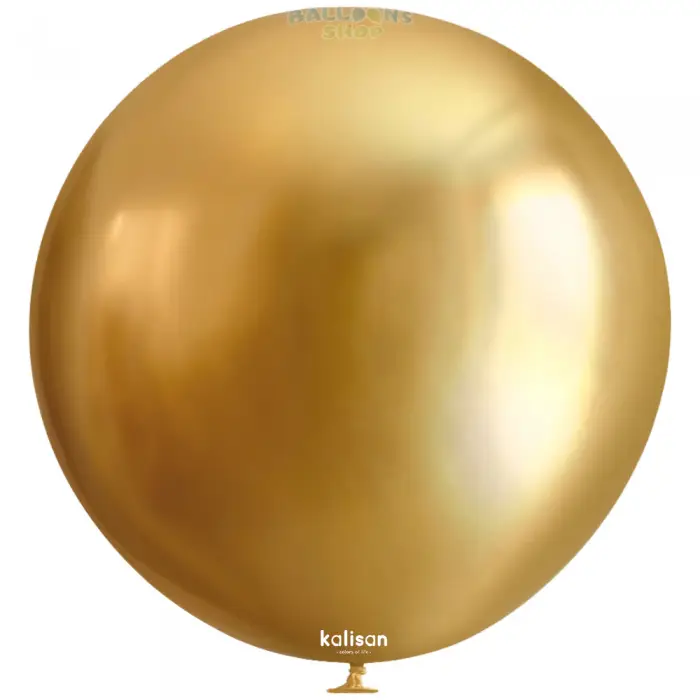 Baloane Jumbo - Baloane cu Heliu Jumbo 60cm Gold Mirror Chrome