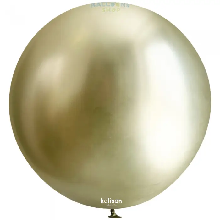 Baloane Jumbo - Baloane cu Heliu Jumbo 60cm Green Gold Mirror Chrome