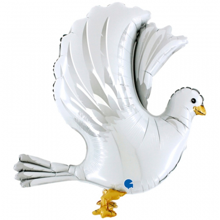 Personalizate - Balon Folie Figurină 3D Porumbel 76cm cu Heliu