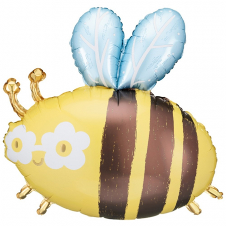 Personalizate - Balon Folie Figurină Albină 63.5x72cm cu Heliu