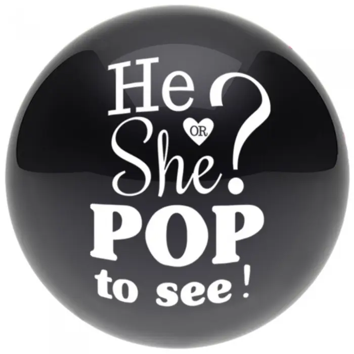 Personalizate - Balon latex Jumbo 61cm Negru Boy or Girl