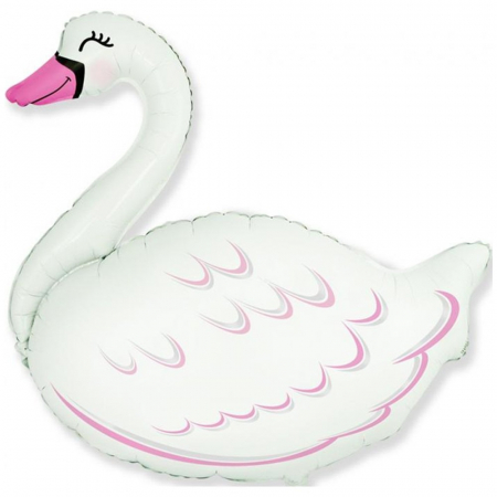 Personalizate - Balon Folie Figurină Lebădă 60cm cu Heliu
