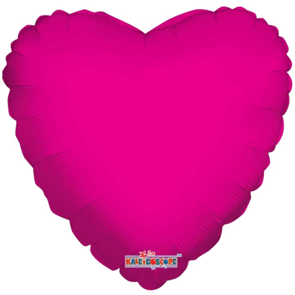 Baloane în Formă de Inimă - Balon Folie Inimă Fuchsia 45cm cu Heliu