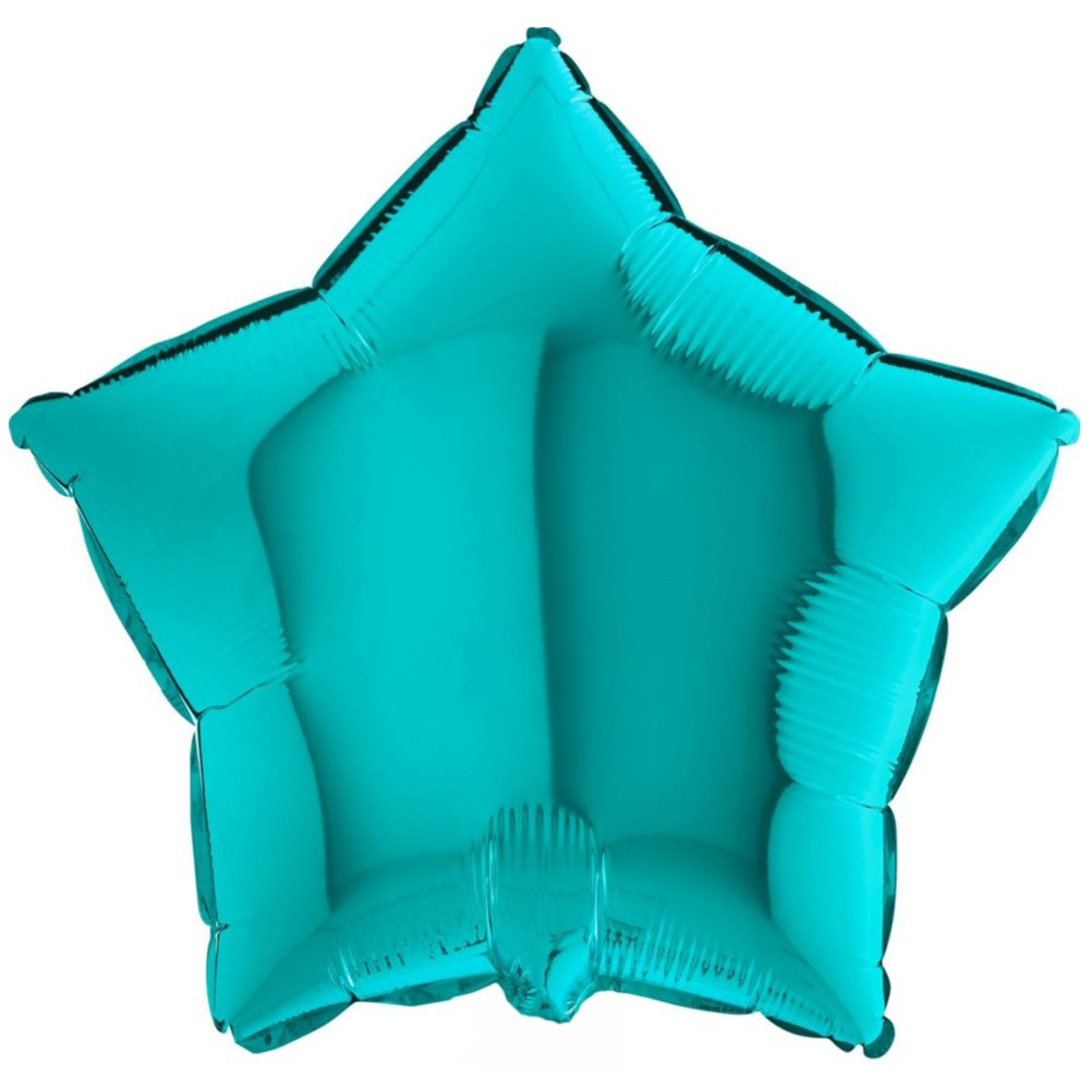 Personalizate - Balon Folie Stea Turcoaz 46cm cu Heliu
