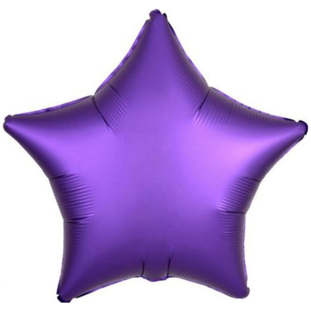 Personalizate - Balon Folie Stea Mov Satin 43cm cu Heliu