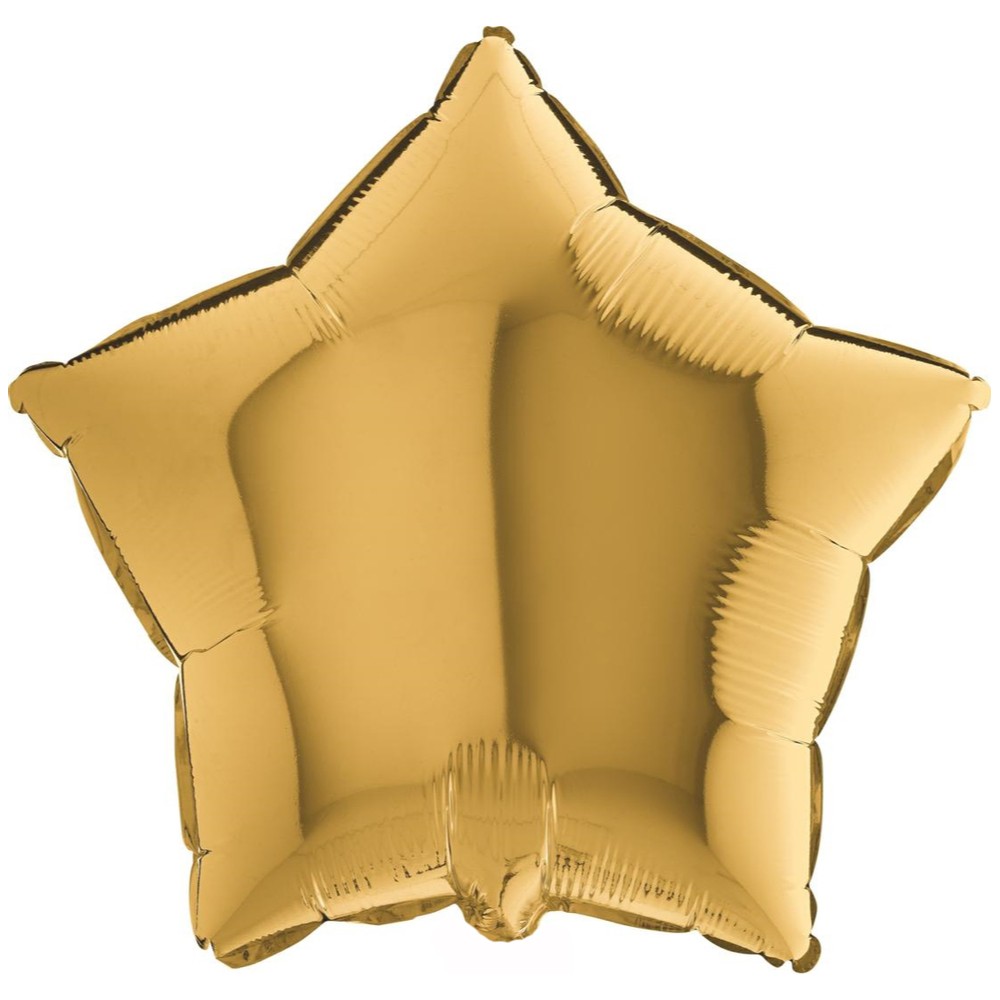 Personalizate - Balon Folie Stea Aurie 46cm cu Heliu