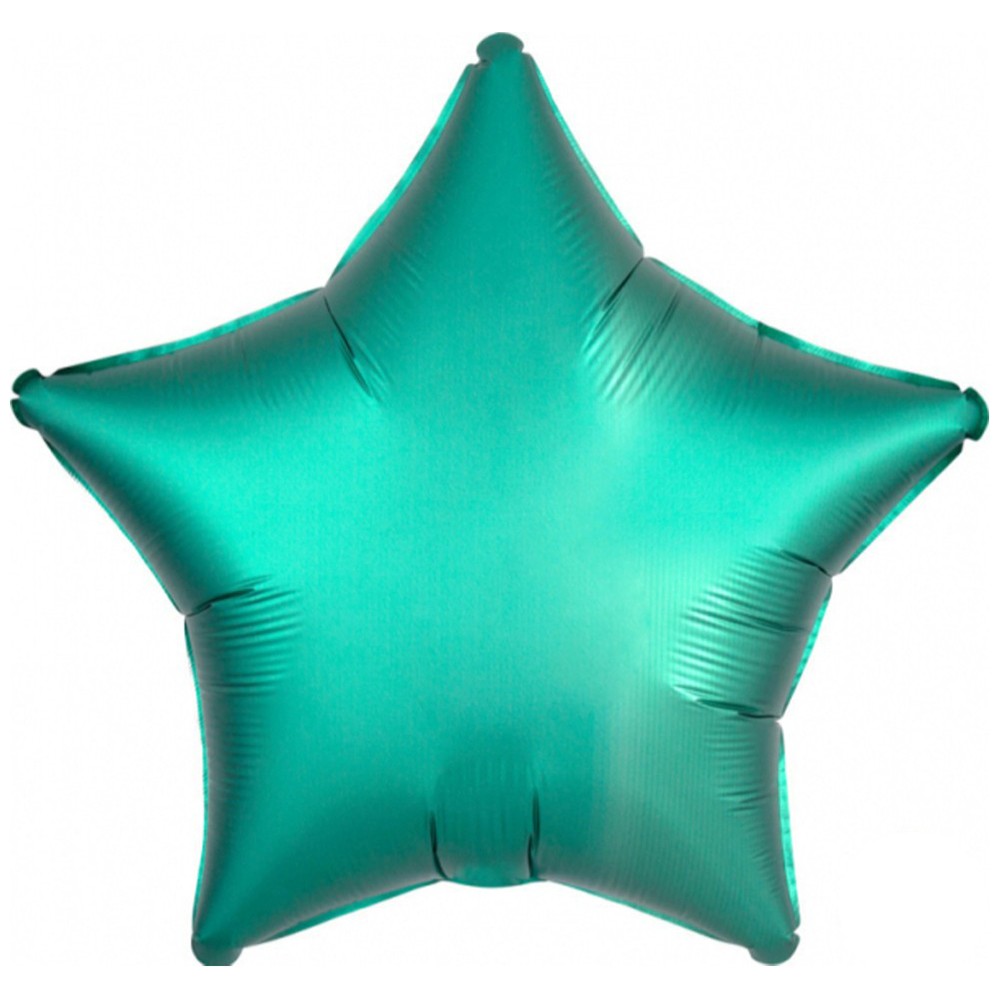 Personalizate - Balon Folie Stea Turcoaz Satin 43cm cu Heliu