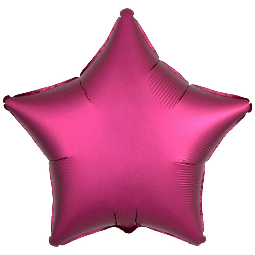 Personalizate - Balon Folie Stea Pomegranate Satin 43cm cu Heliu