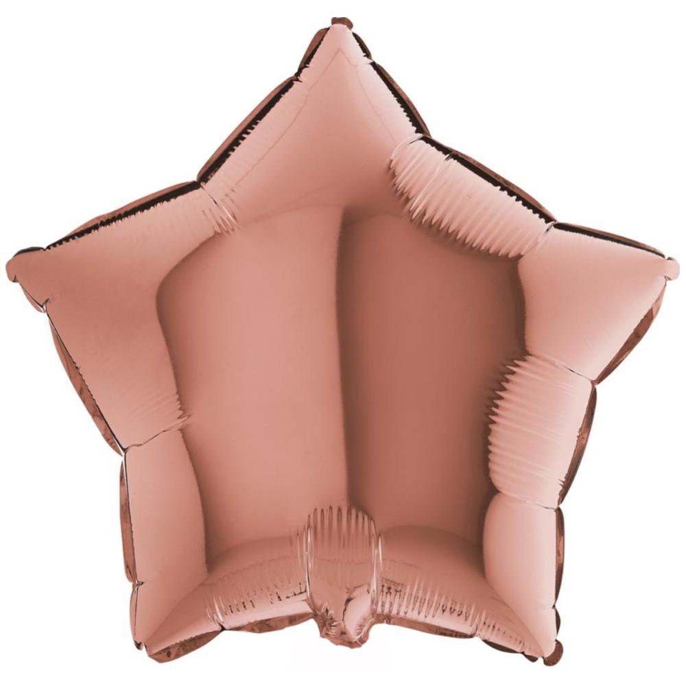 Personalizate - Balon Folie Stea Rose Gold 46cm cu Heliu