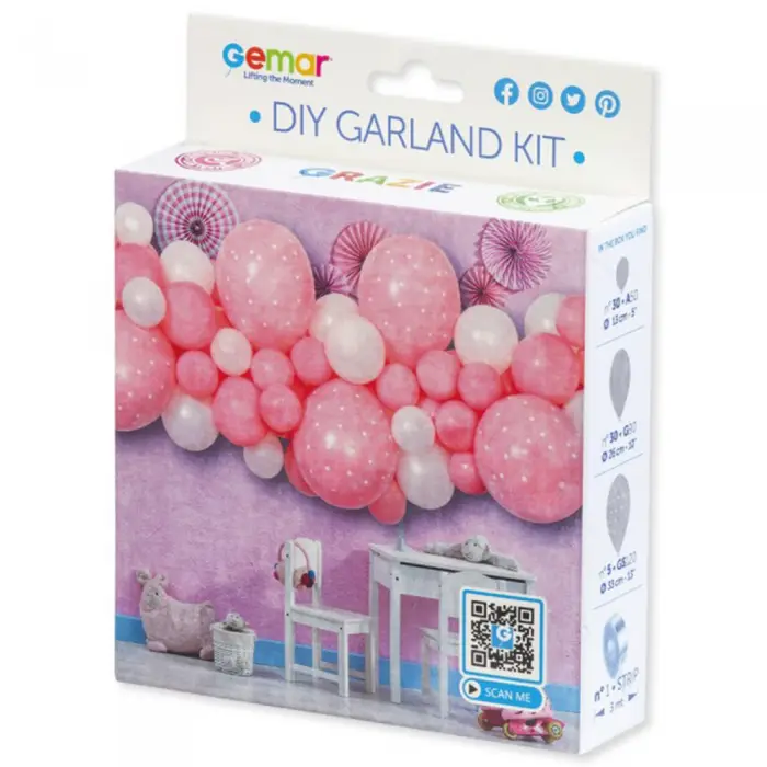 Ocazii - Kit Ghirlandă Baloane Latex Baby Pink – Decor Elegant