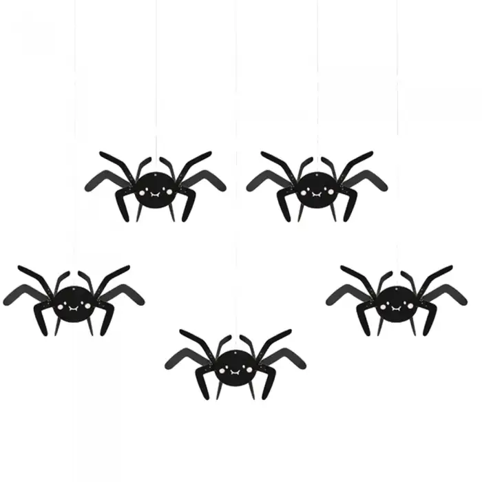 Accesorii Petrecere - Set 5 paianjeni decorativi 27x17cm