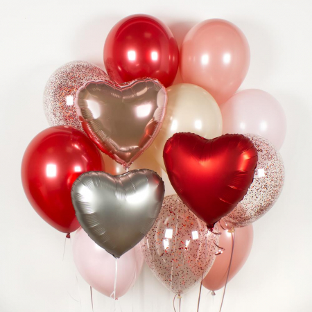 Seturi - Set Baloane Love cu Heliu (14 buc)