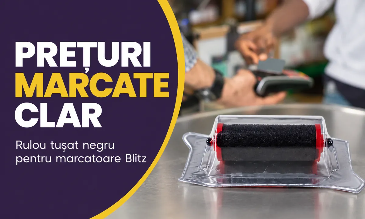 Rulou tușat Blitz negru pentru prețuri lizibile