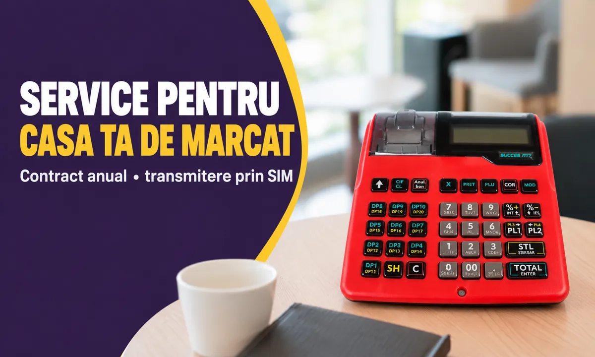 Contract de service pentru casa de marcat cu transmitere server ANAF prin cartela SIM valabil 1 an — avantaj în utilizare