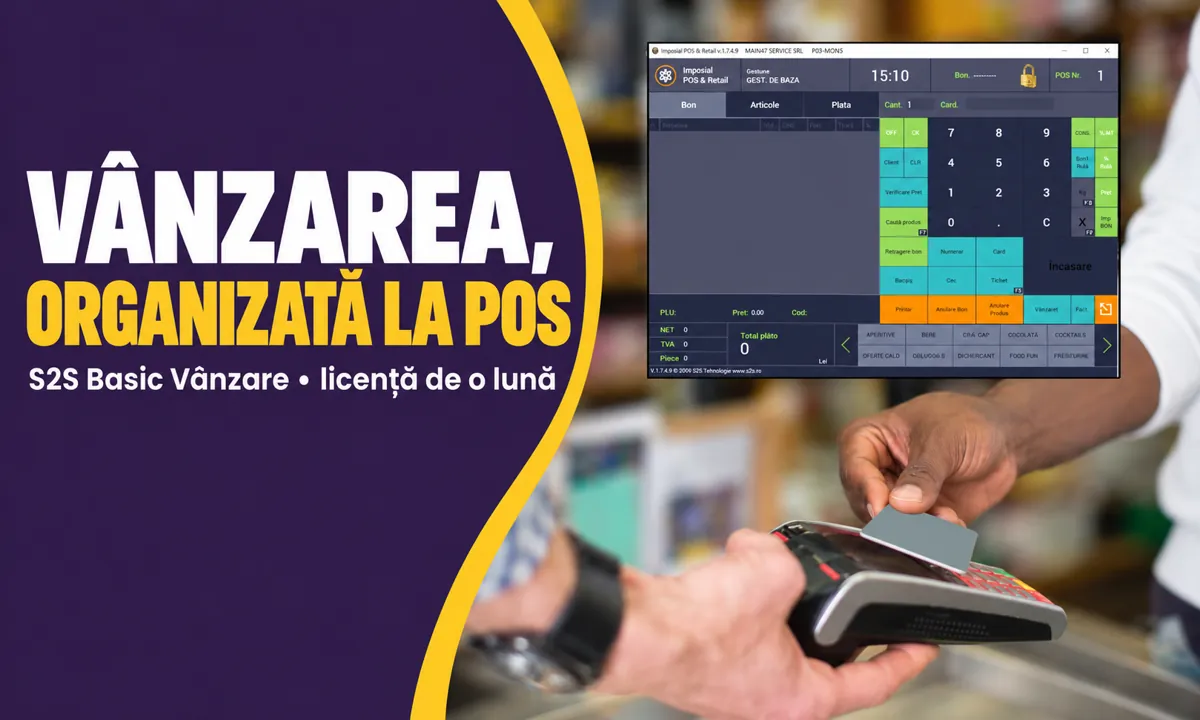 Program de vanzare pentru magazine S2S Basic VANZARE valabil 1 luna - s2s — avantaj în utilizare