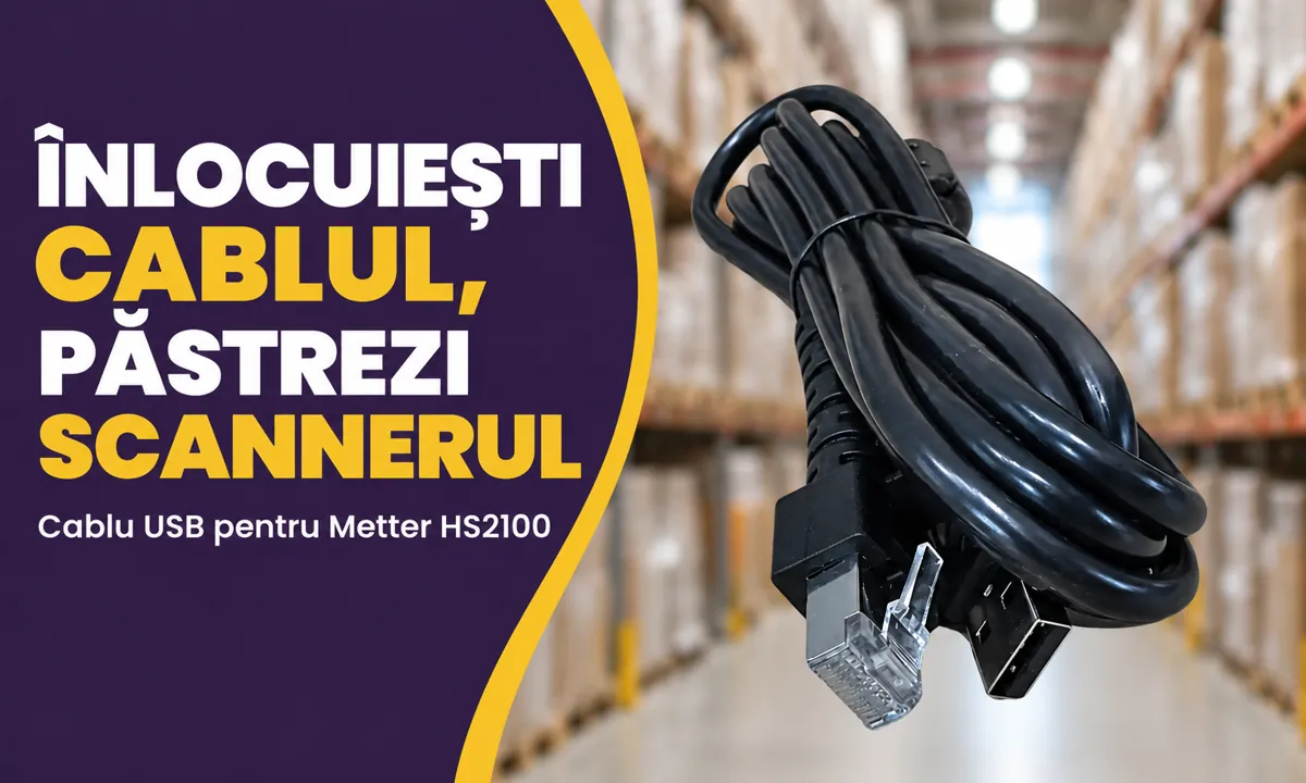 Cablul USB pentru cititor coduri de bare Metter HS2100 - Metter — avantaj în utilizare