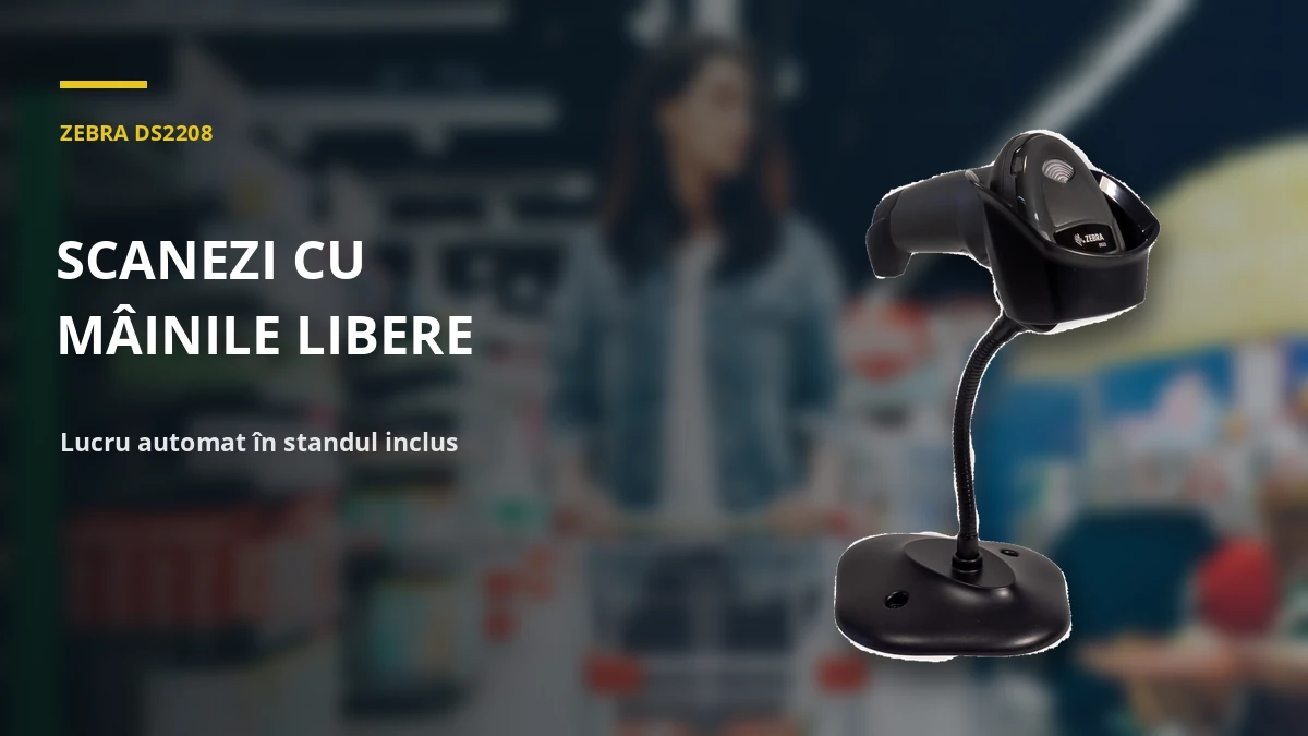 ZEBRA DS2208 — scanezi cu mâinile libere