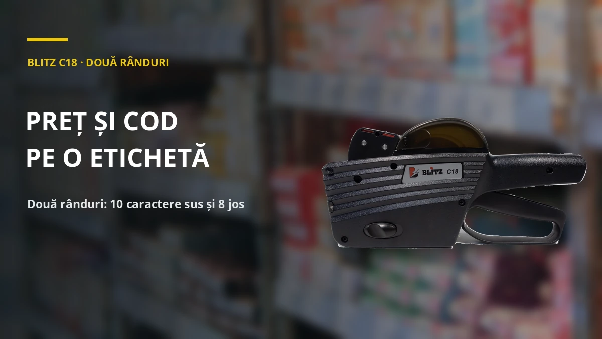 BLITZ C18 · DOUĂ RÂNDURI — preț și cod pe o etichetă