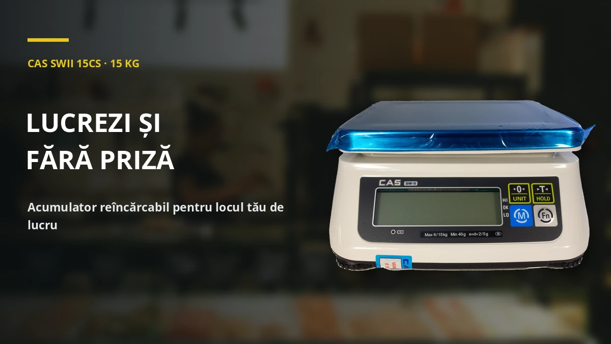 CAS SWII 15CS · 15 KG — lucrezi și fără priză