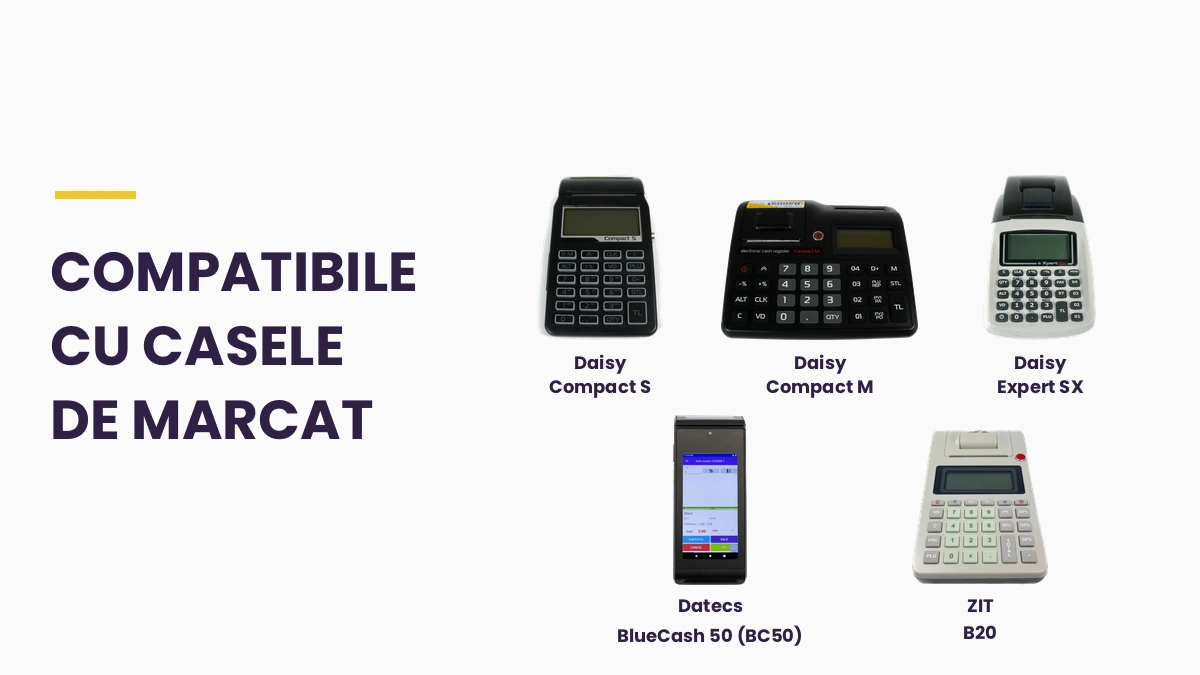 Role 57 mm / 18 m compatibile cu Daisy Compact S, Compact M, Expert SX, Datecs BlueCash 50 și ZIT B20