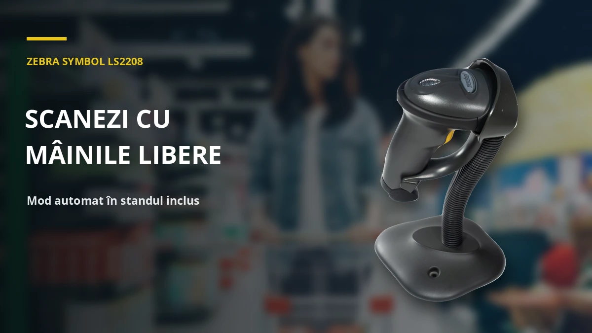 ZEBRA SYMBOL LS2208 — scanezi cu mâinile libere