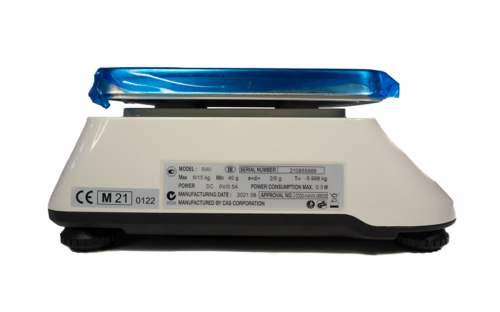 Cantar de verificare cu numarare, CAS SWII 15CS, 15Kg, verificare metrologica, acumulator [5]