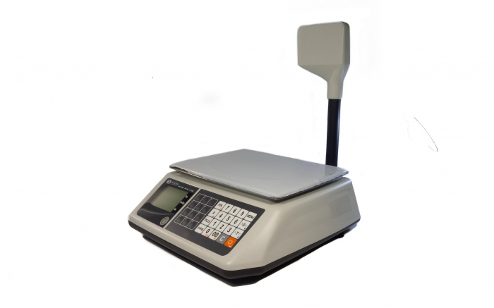 Cantar electronic comercial cu brat, Elicom S300, 15 Kg, cu RS232, acumulator, verificare metrologica [3]