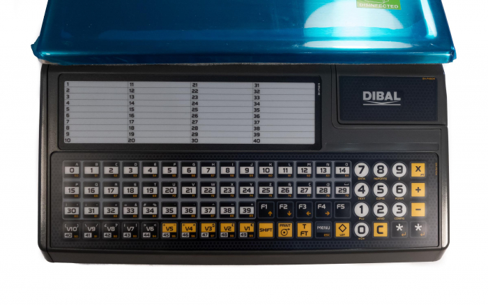Cantar electronic comercial cu etichete, afisaj pe brat, Dibal 500 W025, 15 Kg, cu RS232, verificare metrologica [4]