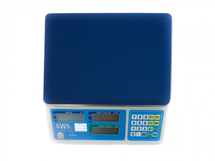 Cantar electronic comercial, SWS PMK RS232, 15 Kg, verificare metrologica, conectare PC sau casa de marcat, acumulator [5]