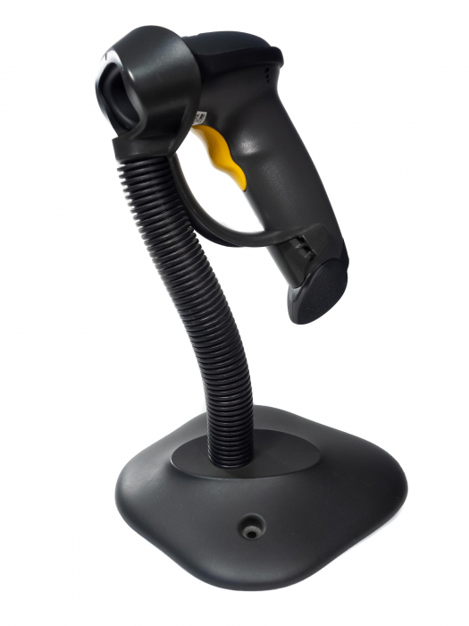 Cititor coduri de bare, Zebra Symbol LS2208, 1D, cu stand, USB, negru SECOND HAND [6]