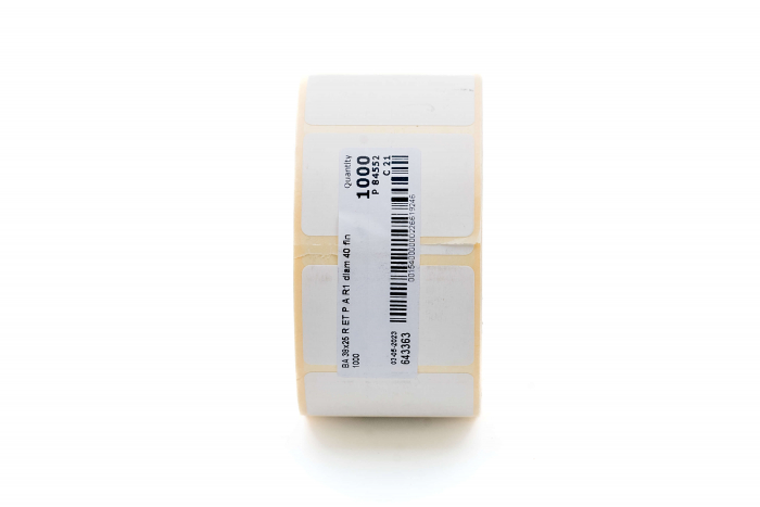 Etichete autoadezive termice in rola, 38 x 25 mm, albe, 1000 etichete / rola [4]