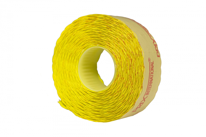 Etichete pret, 26x12mm, colturi rotunjite, 1500 buc/rola, galben [3]