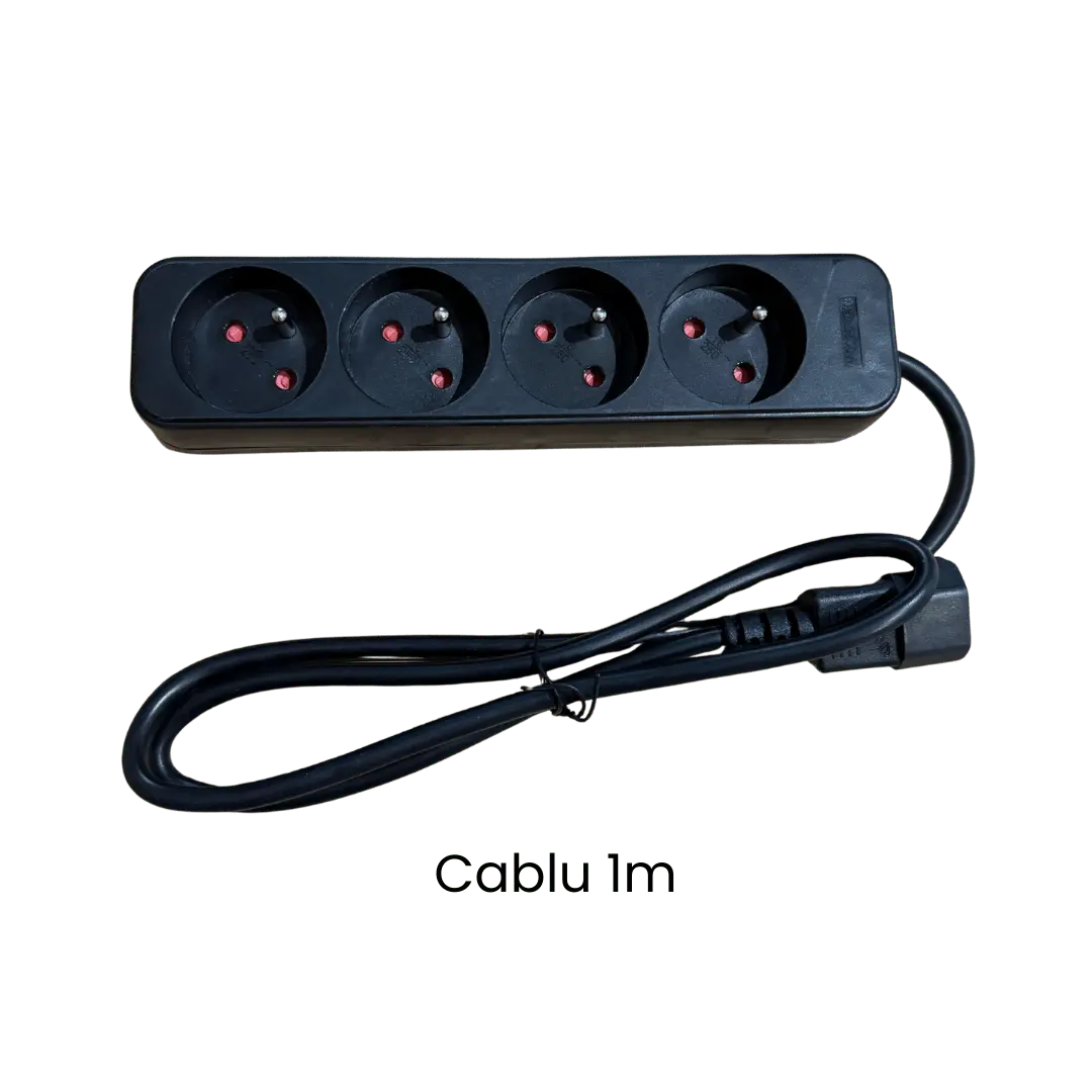 Prelungitor pentru UPS Lanberg 4 prize 1m Negru [2]