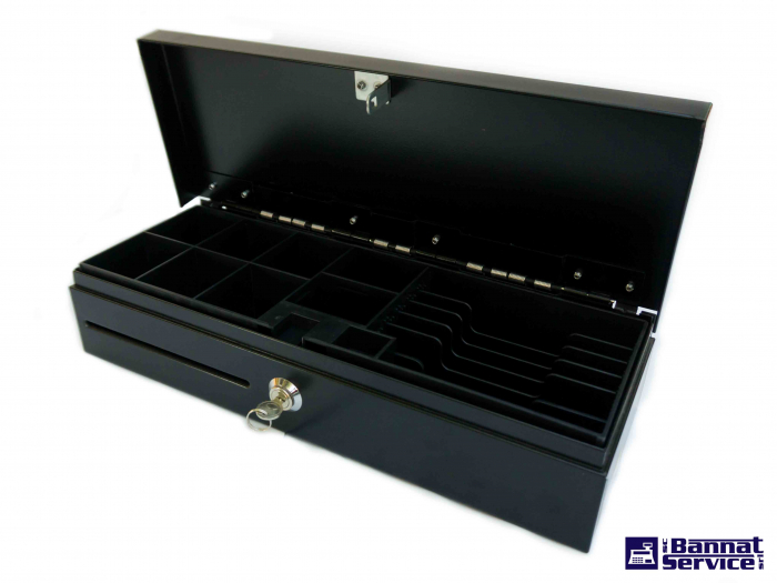 Sertar de bani, FT460,  carcasa metalica, compatibil cu case de marcat, negru [8]